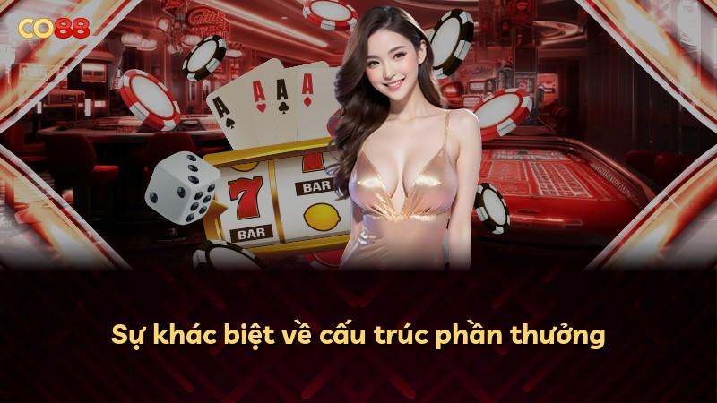 Sự khác biệt về cấu trúc phần thưởng