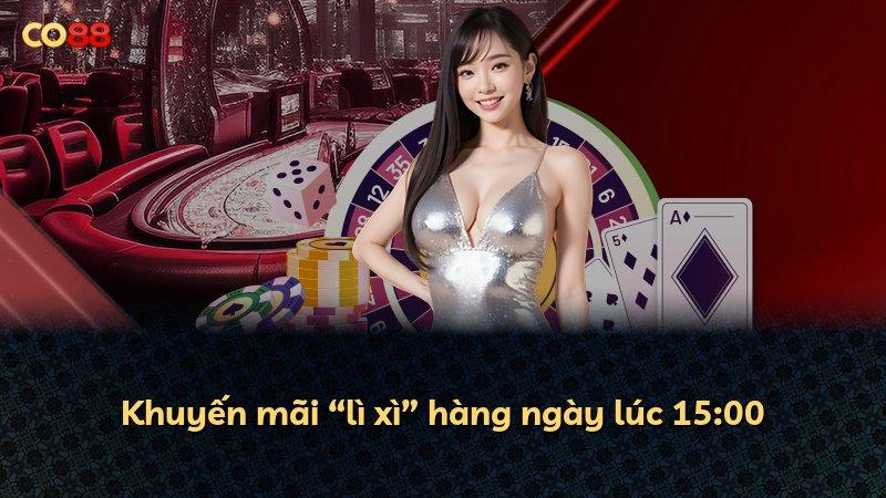 Khuyến mãi “lì xì” hàng ngày lúc 15:00
